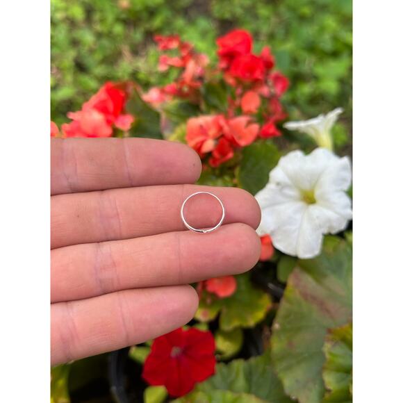 Sterling Silver 1mm Wide Thin Band Toe Ring - Picture 4 of 4